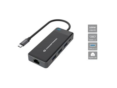 Conceptronic DONN14G notebook dock & poortreplicator Bedraad USB 3.2 Gen 1 (3.1 Gen 1) Type-C Grijs Conceptronic DONN14G notebook dock & poortreplicator Bedraad USB 3.2 Gen 1 (3.1 Gen 1) Type-C Grijs