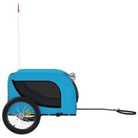 Hondenfietstrailer oxford stof en ijzer blauw en zwart - thumbnail
