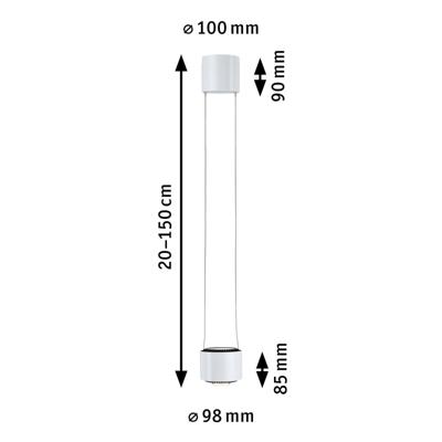 Paulmann URail Pendel Aldan LED-hanglamp URail 13 W LED Zwart (mat)
