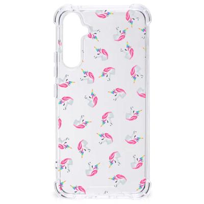 Doorzichtige Silicone Hoesje voor Samsung Galaxy A34 Unicorns Doorzichtige Silicone Hoesje voor Samsung Galaxy A34 Unicorns