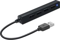 SpeedLink Snappy Slim SL-140000-BK USB-hub 4 poorten USB-A USB 2.0 480 MBit/s Zwart - thumbnail