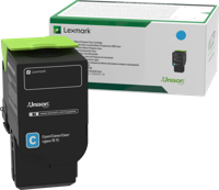 Lexmark Tonercassette (recycling) C2425 C2535 MC2425 MC2535 MC2640 Origineel Cyaan 3500 bladzijden C242XC0 - thumbnail