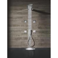 Hotbath Mate Hoofddouche - rechthoek - 16,5x53,7cm - waterval - cascade - Geborsteld gunmetal PVD M193BGP - thumbnail