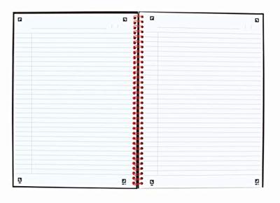 Oxford BLACK N' RED spiraalblok karton, 140 bladzijden ft A5, gelijnd