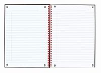 Oxford BLACK N&apos; RED spiraalblok karton, 140 bladzijden ft A5, gelijnd - thumbnail