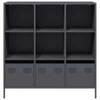 Hoge kast 101,5x39x103,5 cm staal antracietkleurig - thumbnail