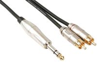 Rca-jack kabel 2 x rca mannelijk naar jack 6.35 mm stereo 6 m Velleman - Velleman - thumbnail