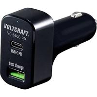 VOLTCRAFT CAS-63 USB-oplader 63 W 1x USB-A, 1x USB-C USB PD Zwart Auto USB Power Delivery (USB-PD) - thumbnail