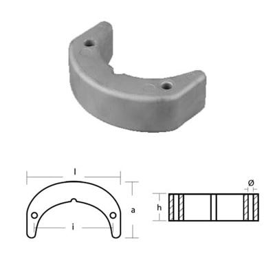 Ánodos para OMC-Evinrude-Johnson - Bombardier TEN00909 - ANODO ZINC EVINRUDE/JOHNSON 50-75HP