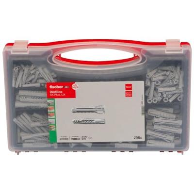 Fischer pluggenbox SX/UX rood nylon 1 set