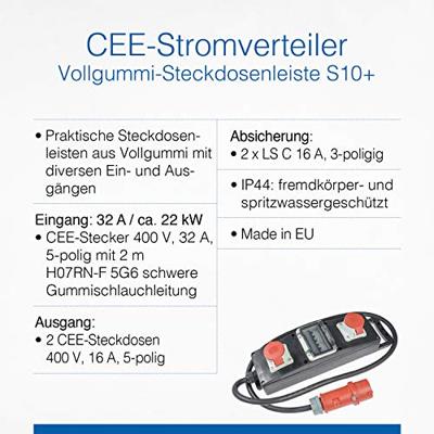 AS Schwabe S10 60806 CEE-stroomverdeler 400 V 32 A