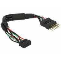 Delock Stroom Aansluitkabel 12 cm Zwart - thumbnail