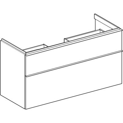 Geberit iCon wastafelonderkast 2 lade 118x47,6 cm, wit