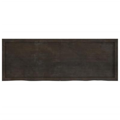 Tafelblad 140x50x(2-6)cm behandeld eikenhout donkerbruin