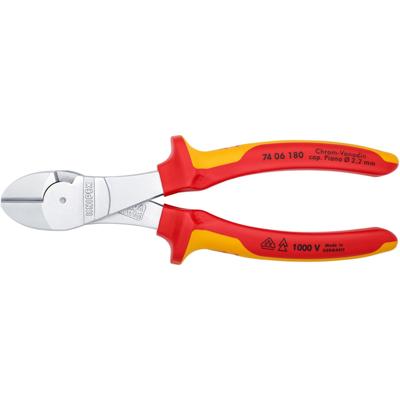 Knipex 74 06 180 Kracht-zijkniptang VDE Met facet 180 mm Knipex 74 06 180 Kracht-zijkniptang VDE Met facet 180 mm