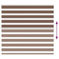 VidaXL Zebra rolgordijn 160x150 cm stofbreedte 155,9cm polyester bruin - thumbnail