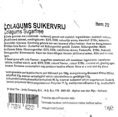 De Bron Cola flesjes suikervrij (5 Kilogr)