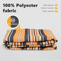 VidaXL Zonnescherm vervangingen geel en grijs 1000 x 160 cm - thumbnail