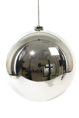 Decoris grote kerstbal glans zilver 20cm Decoris grote kerstbal glans zilver 20cm