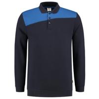 Tricorp polosweater - Bicolor Naden - marine blauw/koningsblauw - maat L - thumbnail