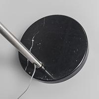 QAZQA Booglamp staal stoffen kap zwart 50 cm - XXL - thumbnail