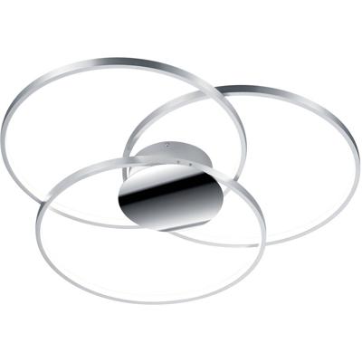 LED Plafondlamp - Plafondverlichting - Trion Sidon - 40W - Warm Wit 3000K - Dimbaar - Rond - Mat Grijs - Aluminium LED Plafondlamp - Plafondverlichting - Trion Sidon - 40W - Warm Wit 3000K - Dimbaar - Rond - Mat Grijs - Aluminium