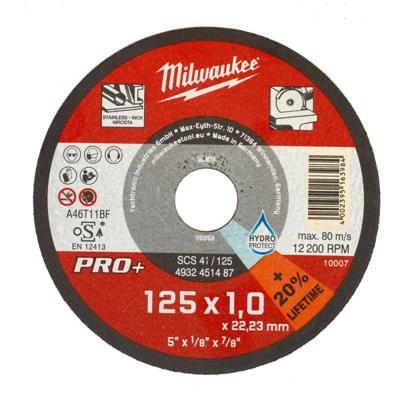Milwaukee Dunne metaaldoorslijpschijven PRO+ SCS 41/125 x 1 x 22 mm - 4932451487