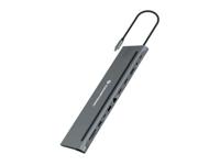 Conceptronic DONN17G laptop dock & poortreplicator Bedraad USB 3.2 Gen 1 (3.1 Gen 1) Type-C Grijs - thumbnail