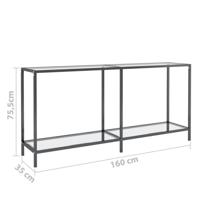 Wandtafel 160x35x75,5 cm gehard glas transparant - thumbnail