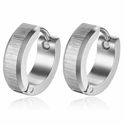 Mendes RVS Oorringen Heren Zilverkleurig Geborsteld Mendes RVS Oorringen Heren Zilverkleurig Geborsteld