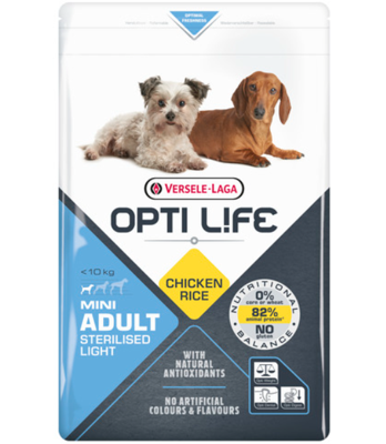 Opti Life Adult Sterilised Light Mini hondenvoer 2,5 kg
