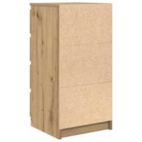 Dressoir 37,5x35x76 cm bewerkt hout artisanaal eikenkleurig - thumbnail