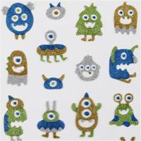 Creativ Company Glitter stickers, buitenaardse wezens, vel 10x16 cm, 1 vel - thumbnail