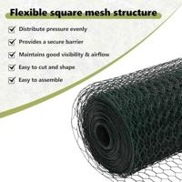 VidaXL Hexagon hek groen 1,5 x 50 m pvc - thumbnail