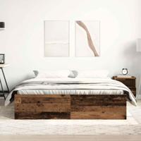 Bedframe zonder matras 150x200 cm bewerkt hout oud hout - thumbnail
