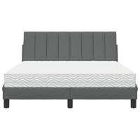 Bed met matras "Hanko" stof donkergrijs 120x200 cm - thumbnail