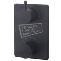 Douchekraan Wiesbaden Caral thermostatisch afbouwdeel 2-weg Mat Zwart - thumbnail