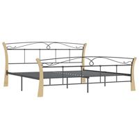 Bedframe metaal zwart 200x200 cm - thumbnail