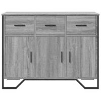 Dressoir 97x32,5x74,5 cm bewerkt hout grijs sonoma eikenkleur - thumbnail