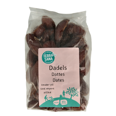 TerraSana RAW Dadels zonder pit bio 250 Gram TerraSana RAW Dadels zonder pit bio 250 Gram