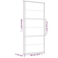 VidaXL Schuifdeur 90x205 cm helder esg-glas en aluminium goudkleurig - thumbnail