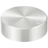 TRU COMPONENTS TC-11696512 Draaiknop Met knopmarkering Zilver (Ø x h) 40 mm x 13 mm Aluminium, Plastic 1 stuk(s) - thumbnail