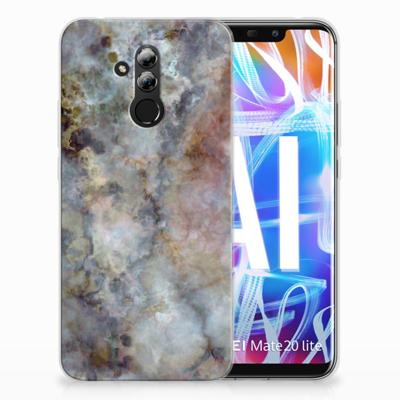 Huawei Mate 20 Lite | TPU | Siliconen hoesje | Marmer Grijs Huawei Mate 20 Lite | TPU | Siliconen hoesje | Marmer Grijs