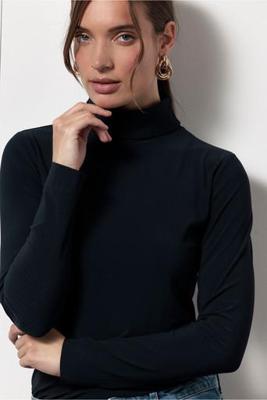 Faith rib col top - dark blue - 12277