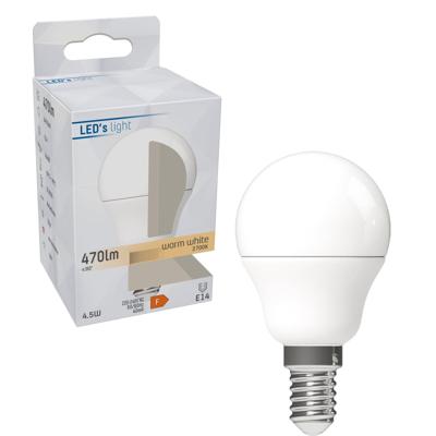 LED E14 Lamp rond - 470 lm - Warm wit licht - 1 lamp