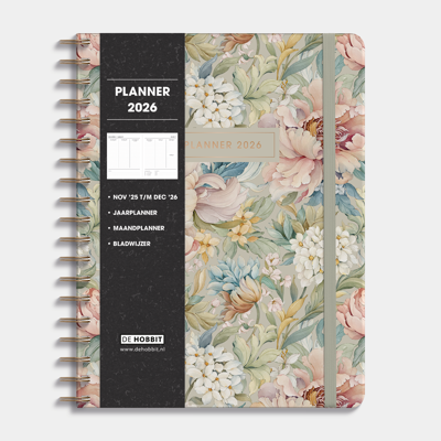 A4 Ringband Planner 2026 Vintage Bloemen