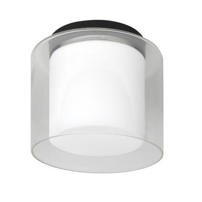 Highlight PlafondlampIce zwart met wit glas - P6134.20