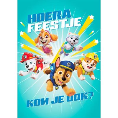 Wenskaart hallmark uitnodiging paw patrol 6 stuks