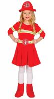 Brandweer meisjes kostuum - thumbnail