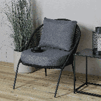 Nohr Loungestoel 'Karlene' kleur Zwart - thumbnail